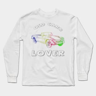 Old cars lovers bright colors design Long Sleeve T-Shirt